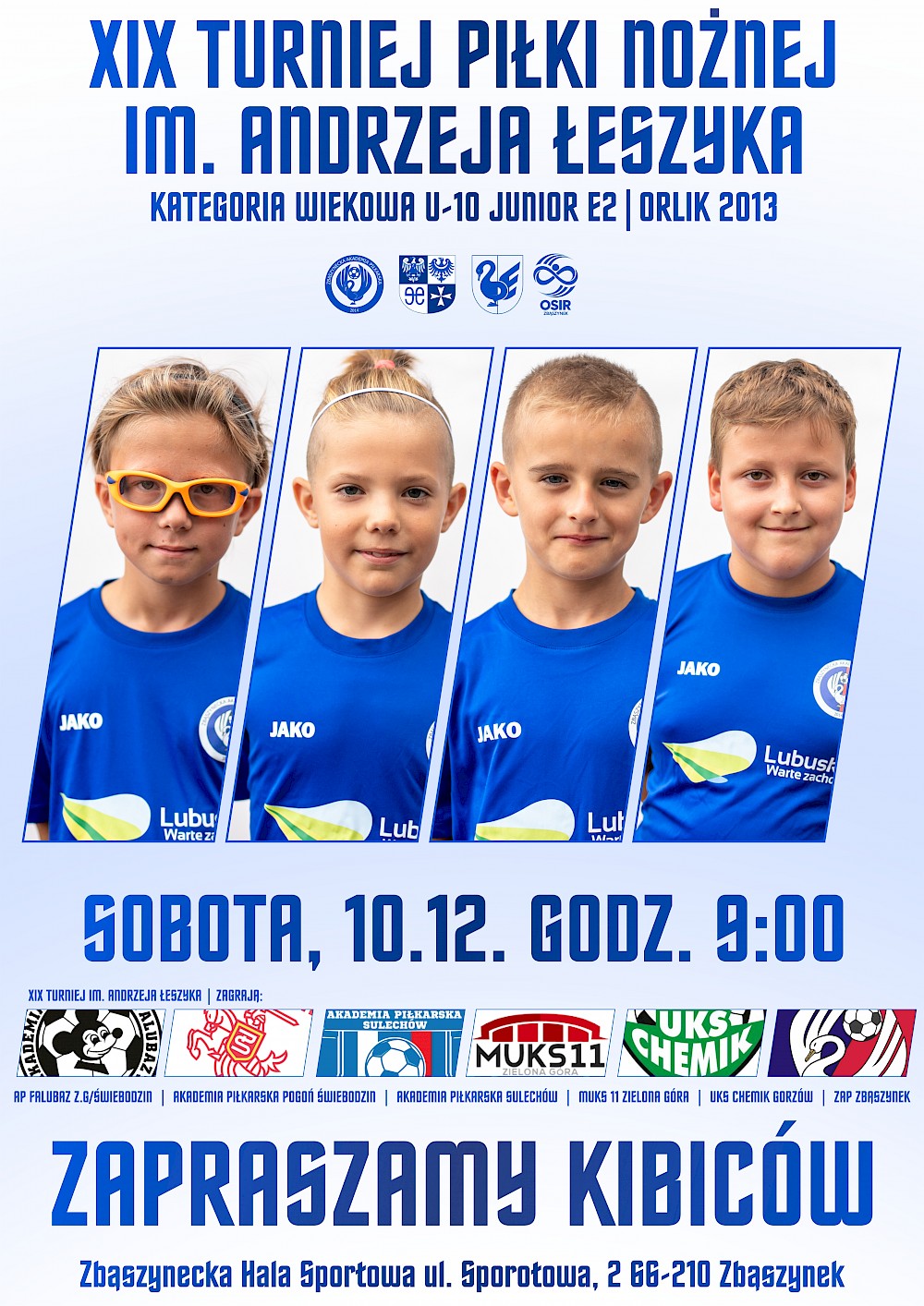 Plakat do wydarzenia XIX Turniej Piłki Nożnej im. Andrzeja Łeszyka